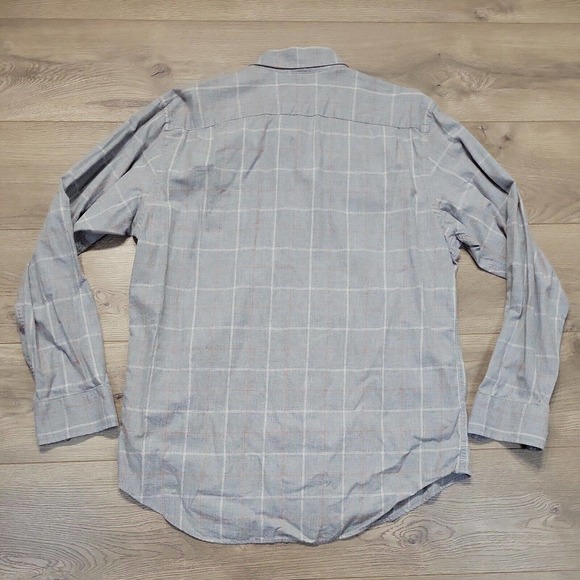 Banana Republic Shirt Mens Large Button Gray Plaid Preppy Classiccore Casual - Picture 5 of 5